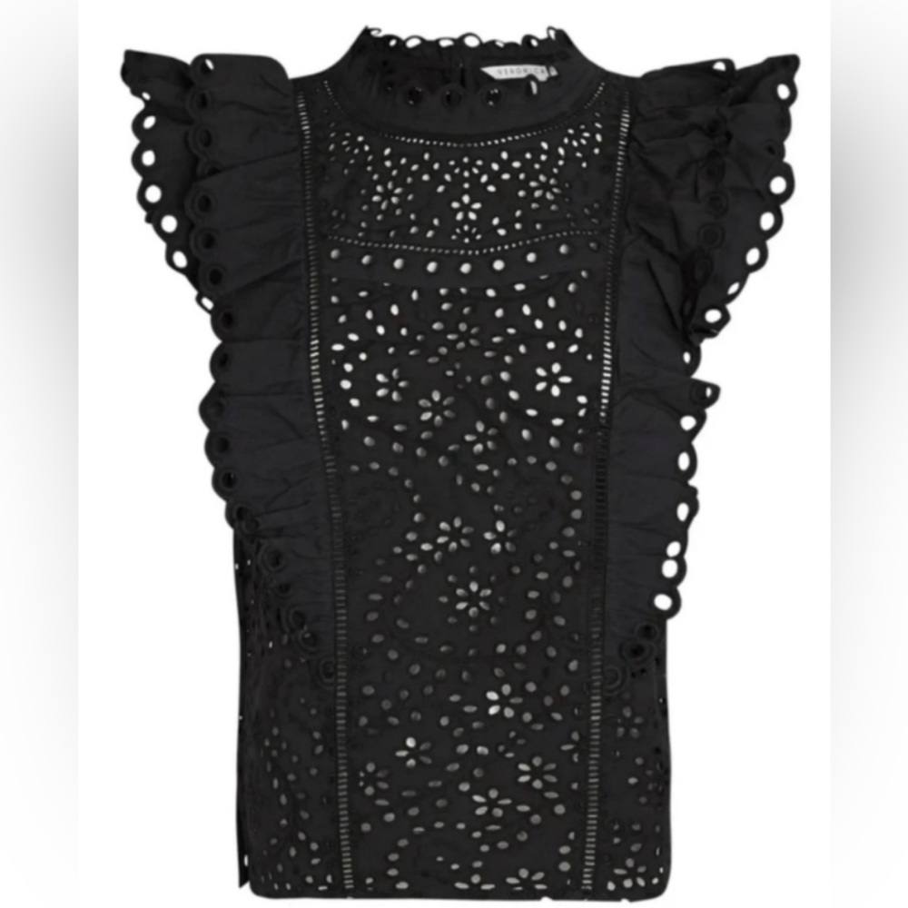 Veronica Beard Calista Eyelet Top